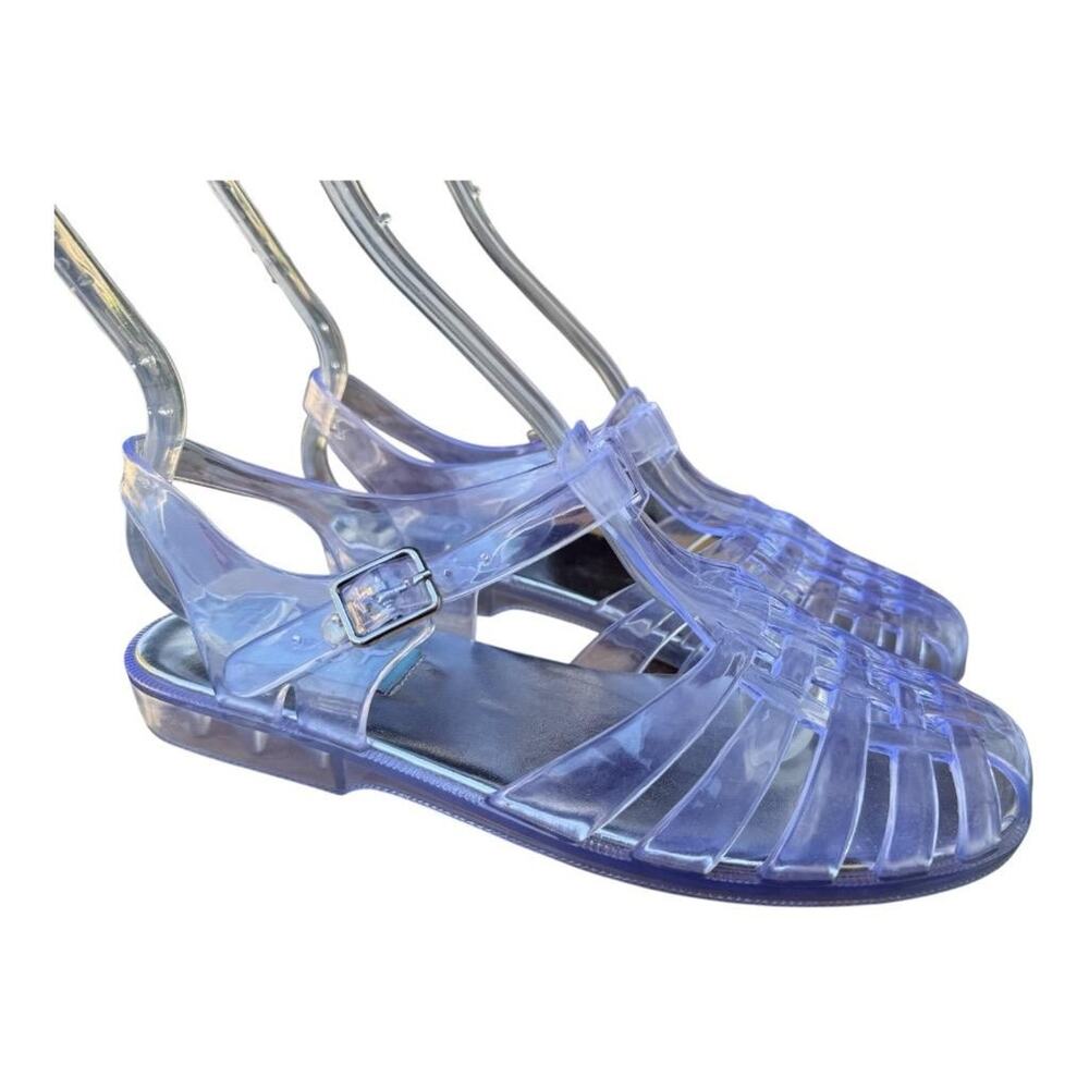 Jeffrey Campbell PLAY Clear Huarache Jelly Sandal Women size 39 US 8